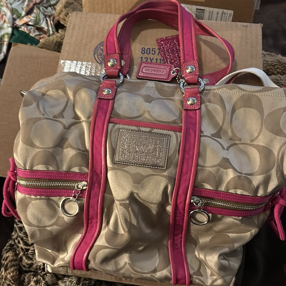 Coach Poppy Signature Spotlight Two-Way Bag - Picture 2 of 11